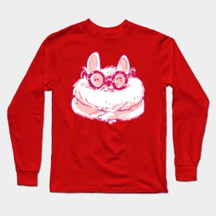 funny cartoon cat looks like a nerd Long Sleeve T-Shirt